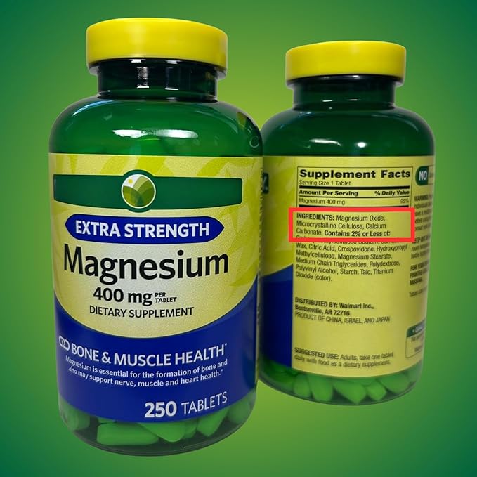 KP+ Magnesium Oxide 400 mg | 250 Tablets | Supports Bone Nerve &amp Muscle Health | Extra Strength Magnesium Supplement | Pack of 2