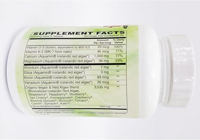 Holly Hill Health Foods Algae Based Calcium 1000 mg 90 Tablets