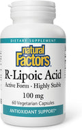 Natural Factors R-Lipoic Acid Antioxidant Support 60 Capsules