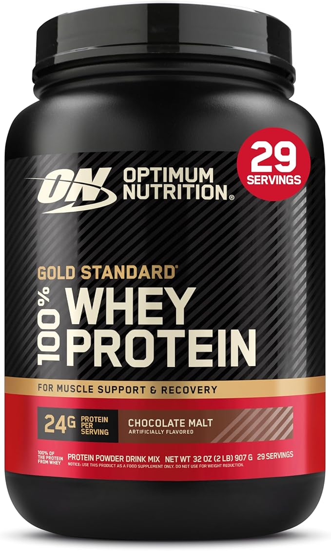 Optimum Nutrition Gold Standard 100% Whey Protein Powder Chocolate Malt 2 Pound (Packaging May Vary)