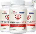 Ubiquinol CoQ10-600mg-Softgel Active Coq10 Ubiquinol Supplement with Vitamin E &amp Omega 3 6 9 High Absorption-Coenzyme-Q10 Powerful Antioxidant for Energy Production Tested 180 Count