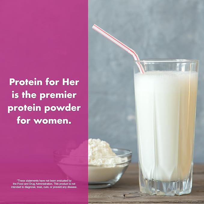 FoxyFit Protein for Her Vanilla Cupcake Whey Protein Powder with CLA and Biotin for a Healthy Glow (1.85 lbs)