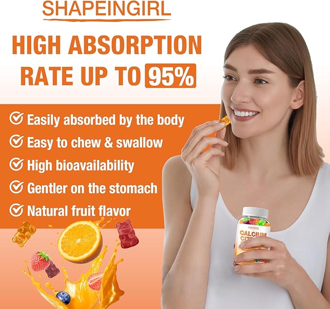1200mg Calcium Citrate with Vitamin D3 K2 B6 &amp B12 Calcium Supplements for Women &amp Men Plus Magnesium Zinc for Bones Muscle &amp Immune Support High Absorption Fruit Flavor 120 Calcium