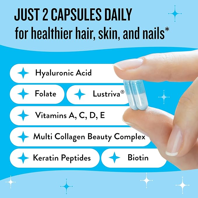 Legendairy Milk She’s Glowing &amp Mane Event Duo - Collagen Prebiotic Fiber Powder + Hair Skin Nails Vitamins with Biotin Lustriva Keratin Beauty Support- 30 Day Supply