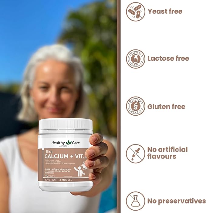 Healthy Care Ultra Calcium Plus Vitamin D 150 Tablets