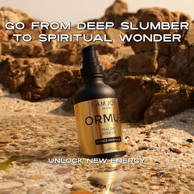I Am Joy Co. Ormus Gold Oil Monoatomic | Supports Deeper Thought Intuitive Awareness &amp Dream Clarity | Rich with Minerals Platinum Iridium | Non-Chemical Extraction | 4oz