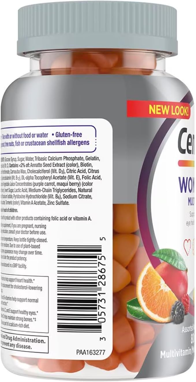 Silver Women 50 Plus Multivitamin for Women Minerals Vitamins &amp Supplements Hair Skin and Nails Vitamins Vitamin C Antioxidants Supplement Daily Vitamins for Women (80Gummies)