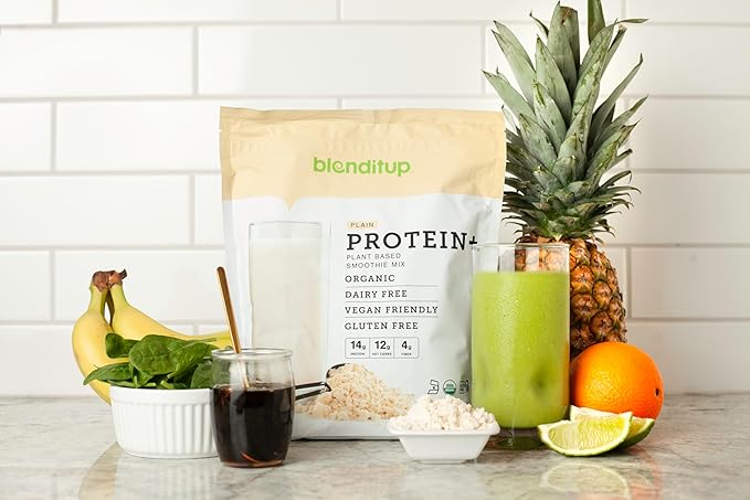 Blenditup Protein + Smoothie Mix Organic (24oz.) 100% Vegan Gluten Free