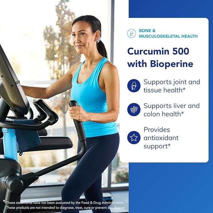 Pure Encapsulations Curcumin 500 with Bioperine - Antioxidant Supplement to Support Joints Tissue Liver Colon &amp Cellular Health* - with Turmeric Curcumin &amp Bioperine - 60 Capsules