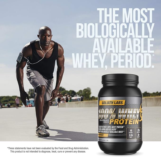 Goliath Labs 20-Pound Strawberry 100% Whey Protein Powder Workout Supplement