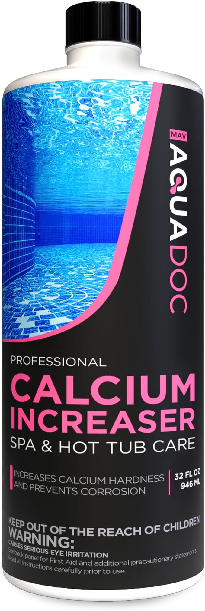 AquaDoc Spa Calcium Hardness Increaser - 32 oz - Calcium Chloride Granules for Balanced Hot Tub Water - Made in USA