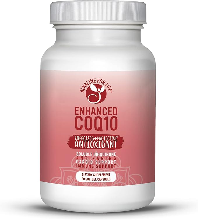 Enhanced COQ10 100 Mg of Pure Coenzyme Q10 Soluble Ubiquinone Antioxidant for Heart Health &amp Energy Production Mitochondrial Supplements 60 Day Supply