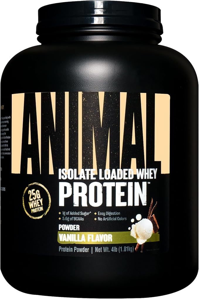 Animal Whey Isolate Whey Protein Powder – Isolate Loaded for Post Workout and Recovery &amp Fury - Pre Workout Powder Supplement for Energy and Focus
