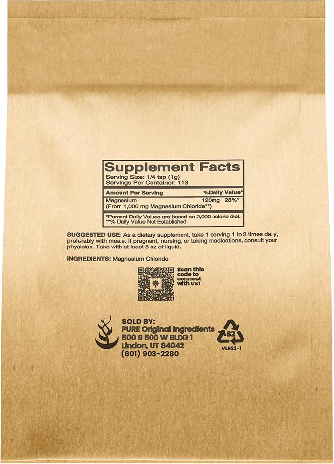 Pure Original Ingredients Calcium Carbonate Calcium Chloride and Magnesium Chloride Bundle 4 oz Each Food Safe