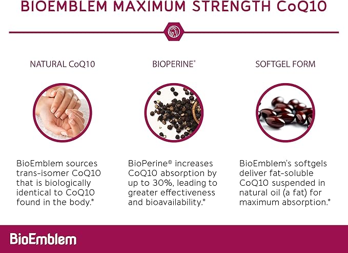 BioEmblem Beauty Probiotics for Women and CoQ10 with BioPerine 90 Count