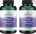 Swanson Triple Magnesium Complex - Mineral Supplement - Natural Support - Featuring Citrate Oxide &amp Aspartate - (100 Capsules 400mg Each 2 Pack)