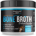 Intentionally Bare Bone Broth Protein Powder Chocolate - Grass Fed Protein Powder with Multi Collagen Peptides Type 1 2 and 3 - Dairy Free Bone Broth Powder for Skin Gut and Joint - 20 Servings