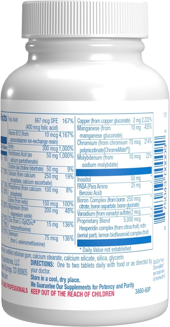 30-In-1 Adult Multivitamin without Iron - Antioxidant Rich Over 50 Multivitamin for Women and Men with Vitamins A C D E B Complex Zinc Magnesium Digestive Support Blend &amp More - 1 Month Supply