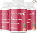 Celebrate Vitamins Multi-Complete Chewables 60mg Iron – Daily Bariatric Multivitamin for Sleeve Gastrectomy &amp Gastric Bypass Surgery Patients – Essential Vitamins &amp Minerals - Tropical (180 T