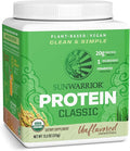 Sunwarrior Brown Rice Protein Powder with Bcaa &amp Amino Acids Raw Rice Protein Shake Gluten Free Low Carb Dairy Free | Plant Based Classic Sprouted Brown Rice Protein Powder Natural 375g