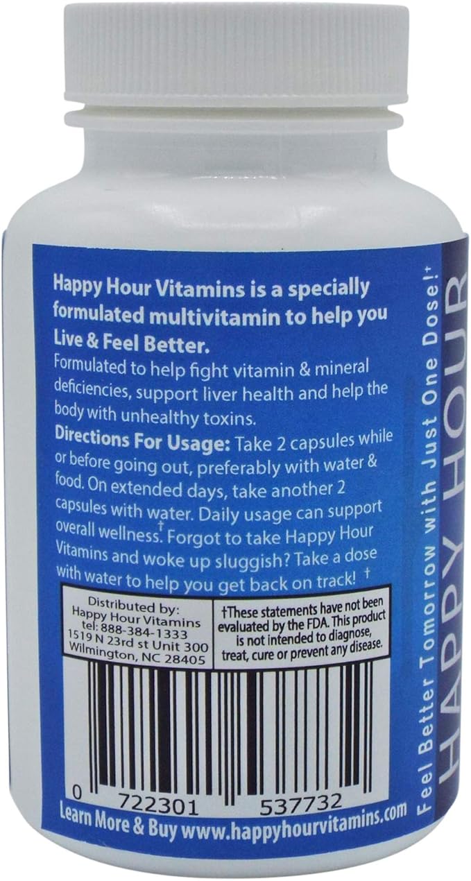 Bottle - Multivitamin Formulated for Better Mornings – Live &amp Feel Better with Milk Thistle Prickly Pear Cactus B &amp C Vitamins &amp More- 30 Servings