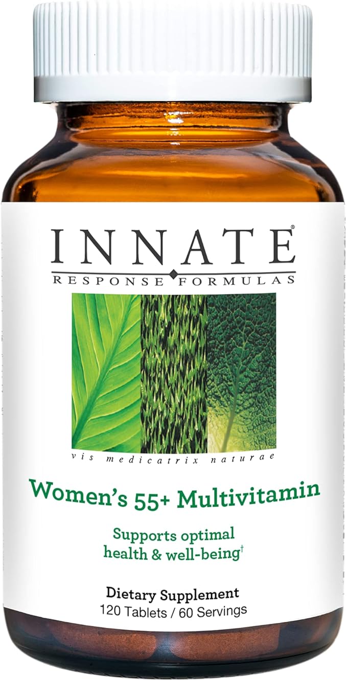 Innate Response Formulas Women’s 55+ Multivitamin - Daily Multivitamin for Women 55 and Over - Vegetarian Non-GMO and Gluten-Free - Made Without 9 Food Allergens - 120 Tablets (60 Servings)