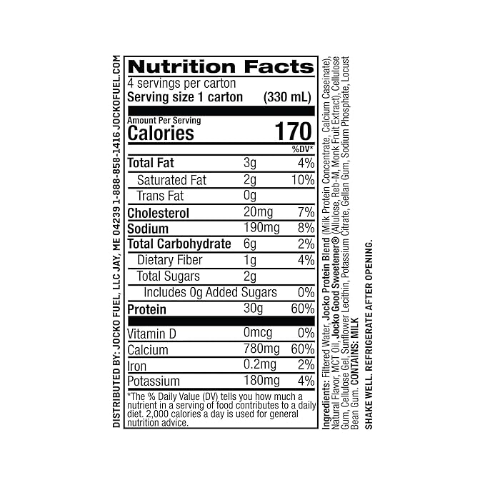 Jocko-Fuel Protein Shake Sweet Cream Coffee Flavor 2 box 30g High Protein Keto Friendly Ready to Drink Shake for Breakfast Post Workout Recovery Low Sugar Energy Drink (11 Fl Oz Vanilla)