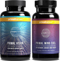 Primal Harvest Brain Boost &amp Vision Supplements for Women and Men Vision and Eye Support Complex with Lutein Zeaxanthin Bundle
