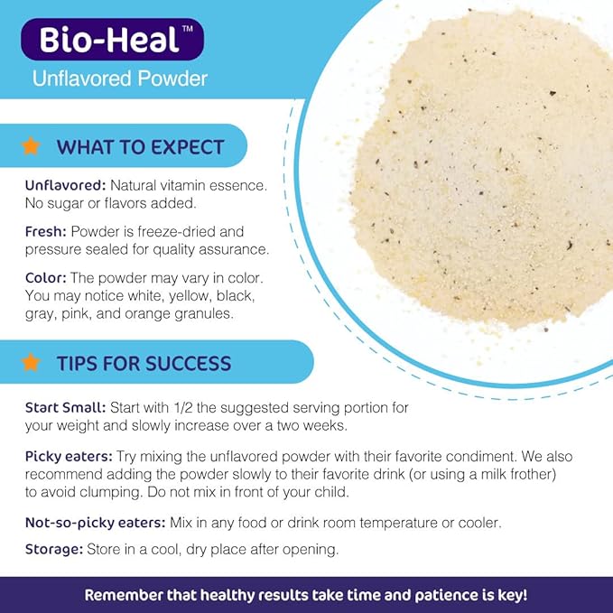 5-in-1 Bio-Heal® Probiotic for Kid Men &amp Women (Powder) - Best Supplement for Brain Function Gut Health &amp Constipation - Shelf Stable &amp Fortified with Vitamins Minerals &amp Prebiotics