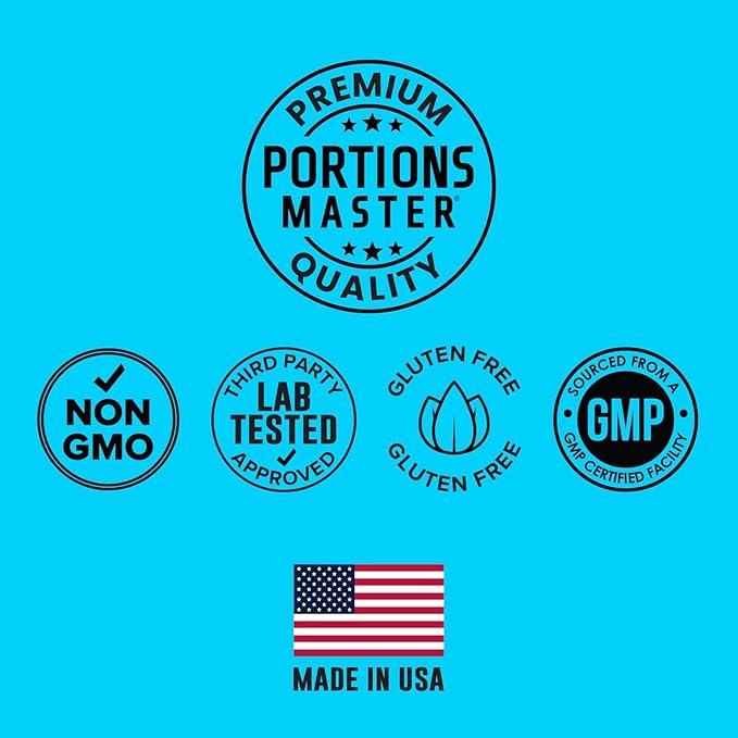 Portions Master 30 Billion Probiotic Plus High Potency Probiotic Supplement with Multiple Strains Supports Digestive Health Immune Balance &amp Gut Flora (60 Vegetarian Capsules)