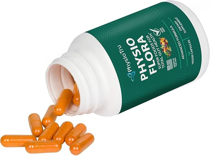 Physio Flora Curcumin Piperine Probiotics and Prebiotics for Gut 60 Veggie Capsules