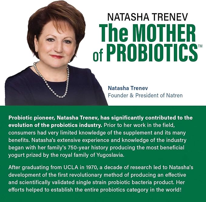 Natren Healthy Trinity Probiotics Supplement - 90 Dairy and Gluten Free Gel Capsules - Improve Gut and Digestive Health 30 Billion CFU - Lactobacillus Acidophilus Bifidobacterium Bulgaricus