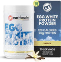 EarthNutri - Egg White Protein Powder Supplement for Pre Intra or Post Workout 26g of Protein Per Serving Supports Muscle Strength &amp Recovery No Artificial Additives - Vanilla 20 Servings (640