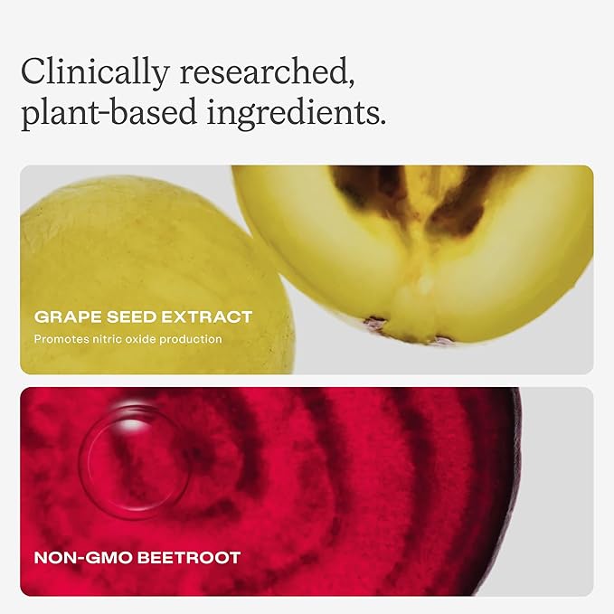 Humann SuperBeets Heart Chews Nitric Oxide and Blood Pressure Support Grape Seed Extract &amp Non-GMO Beet Root Powder Energy Supplement Pomegranate Berry Flavor 60 Count