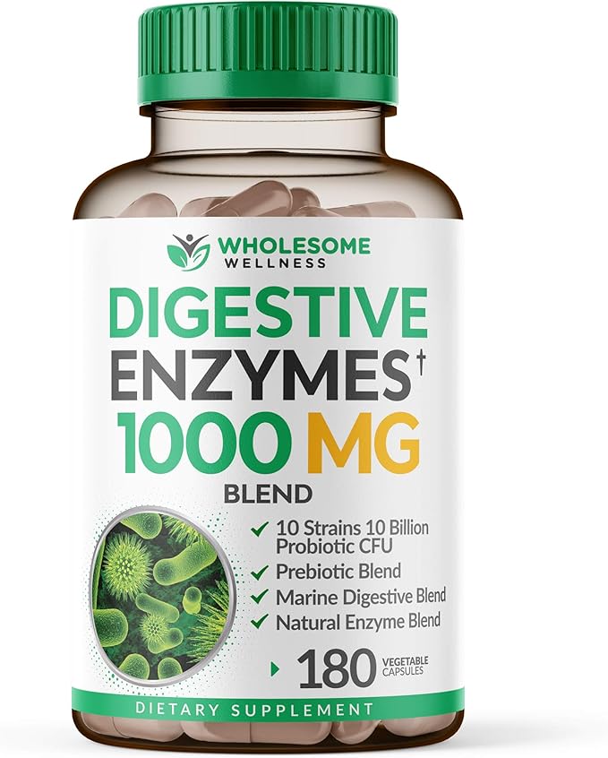 Wholesome Wellness Whole Food Multivitamin for Men - Natural Multi Vitamins Minerals Organic Extracts Digestive Enzymes 1000MG Plus Prebiotics &amp Probiotics Bundle