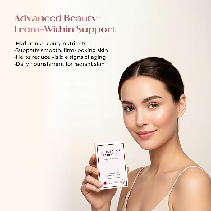 Tan Optimizer Radiance+ Advanced Skin Firmness &amp Luminosity Beauty-From-Within Supplement | 3×10 Blister Packs