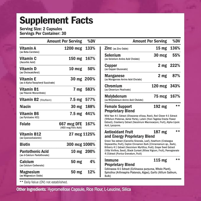 Vimerson Health Women’s Multivitamin &amp Turmeric Moringa Supplement for Immune Support Energy Mood Hair Skin Nails Joints and Digestion.