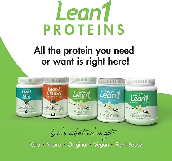 Lean1 Meal Replacement Protein Shake Strawberry Flavor 44 Servings in 5 Pound Bag