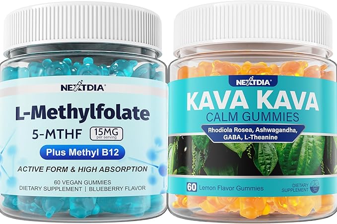L-MethylFolate 15mg &amp Methylated Multivitamins Kava Gummies