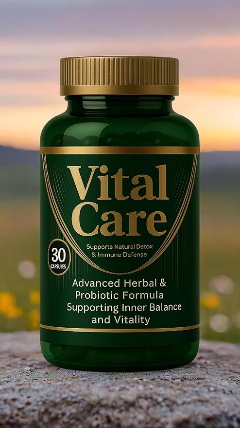 Vital-Care – Advanced Herbal &amp Probiotic Supplement | Supports Natural Detox Candida Albicans Cleanse Immune Defense &amp Inner Balance | 30 Capsules for Daily Wellness Energy &amp Body Purif