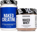 NAKED Chocolate Whey Protein Powder 1LB (12 Servings) Pure Micronized Creatine Monohydrate 500g (100 Servings) – Grass-Fed Bulk Non-GMO Gluten Free Soy Free