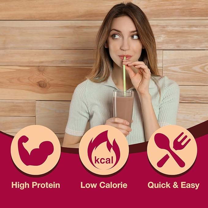 ProtiDIET Chocolate Protein Shake - 21 Pouches - Low Fat High Protein Drink for a Healthy Active Lifestyle - Quick and Easy Preparation Chocolate Protein Drink