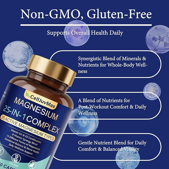 25-in-1 Magnesium Complex | Multi-Form Absorbable Blend for Daily Nutritional Support 120 Vegan Caps (1)