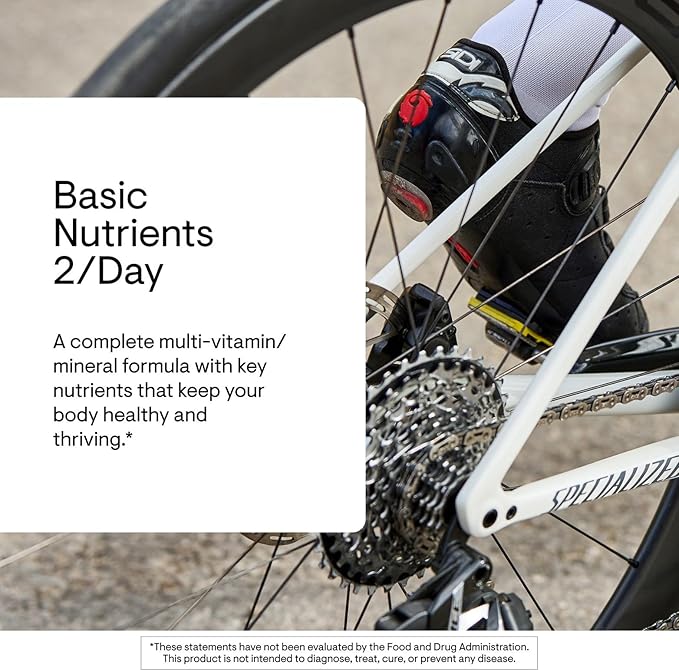 THORNE - Basic Nutrients 2/Day - Comprehensive Daily Multivitamin with Optimal Bioavailability - Vitamin &amp Mineral Formula - Gluten Dairy &amp Soy-Free - 60 Capsules - 30 Servings