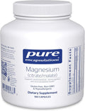 Pure Encapsulations Magnesium (Citrate/Malate) - Magnesium Supplement to Support Nutrient Utilization Energy Bones &amp Heart Health* - with Magnesium Citrate &amp Malate - 180 Capsules