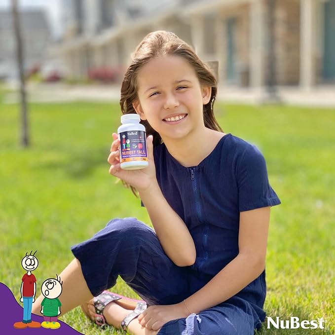 NuBest Tall | Support Bone Strength Bone Health Enhanced Immune and Whole Body Wellness with Calcium Collagen and Herbs for Ages 5+ &amp Teens | 60 Capsules