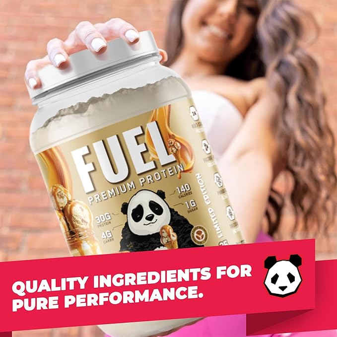 Underground Bio Labs Panda Fuel Premium Protein WheyHydrolyzed CollagenCaseinProbiotics Enzymes Keto FriendlyTime Release 25 Servings (2.5 Pound Caramel Ice Cream Crunch)
