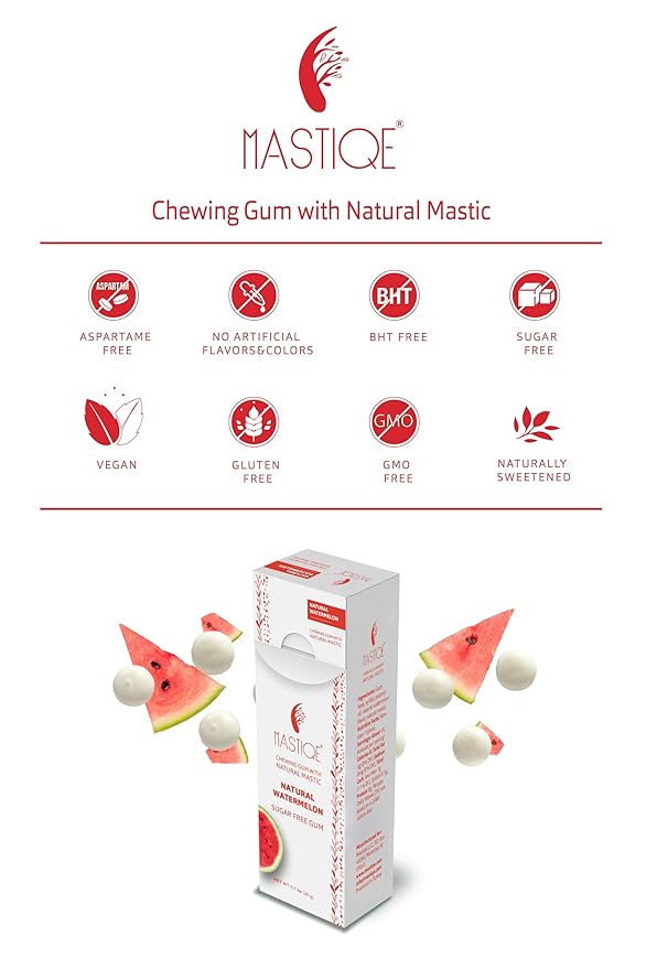 Mastiqe Sugar Free Hard Chewing Gum with Natural Mastic (Variety Pack)