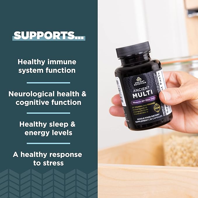 Ancient Nutrition Women's Multivitamin 40+ Once Daily 30 Count + Multi Collagen Protein Powder Unflavored 40 Servings