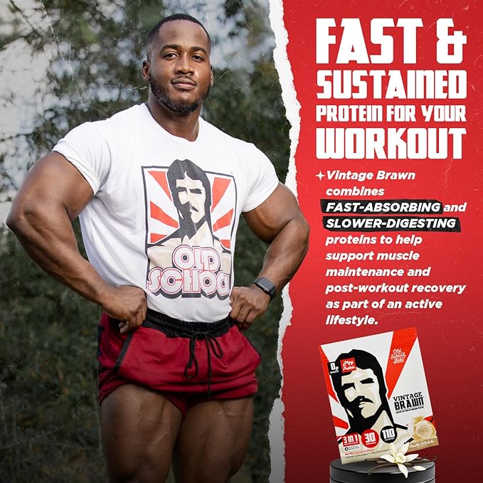 Old School Labs Protein Powder Isolate Sourced from Egg Milk&amp Beef - Made for Men &amp Women for Building Muscle &amp Post-Workout Recovery - Zero Sugar Vanilla Milkshake Flavor - 30 Servings